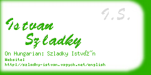 istvan szladky business card